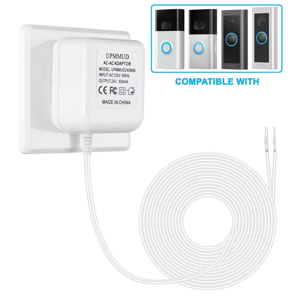 UPMMUD AC-AC 24V Video Doorbell Power Supply Transformer