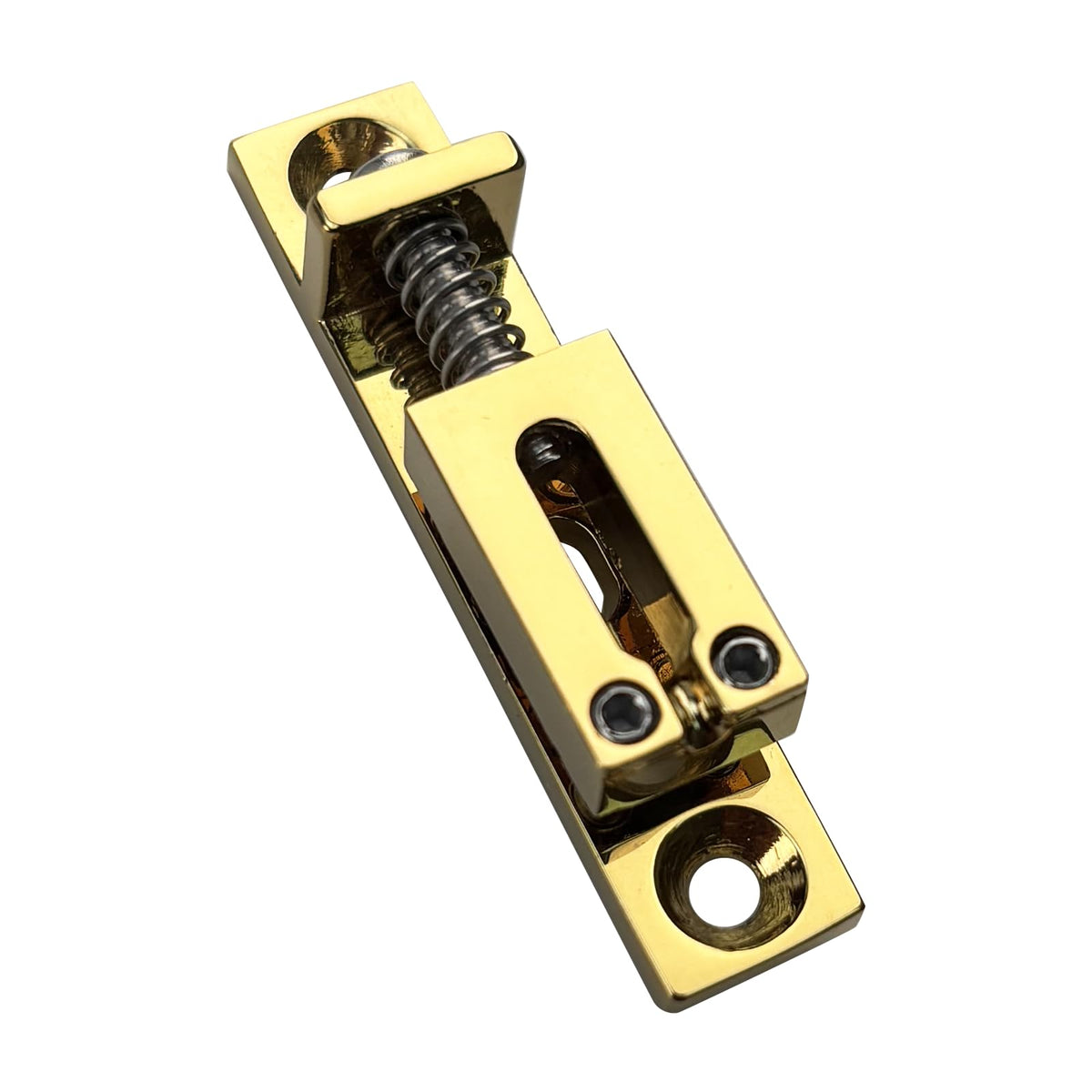 OVSAL Pack of 6 10.5mm Single String Guitar Bridge Zinc Alloy Individual Fixed Hardtail Bridge for 6 String Electric Guitar Replacement Parts Gold