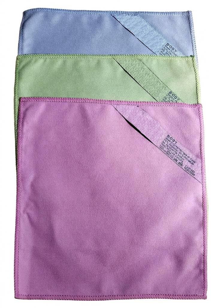 NΘrwex Suede Mke-up Remover Face Cloth Set, Blue, Purple and Green (Pack of 3)