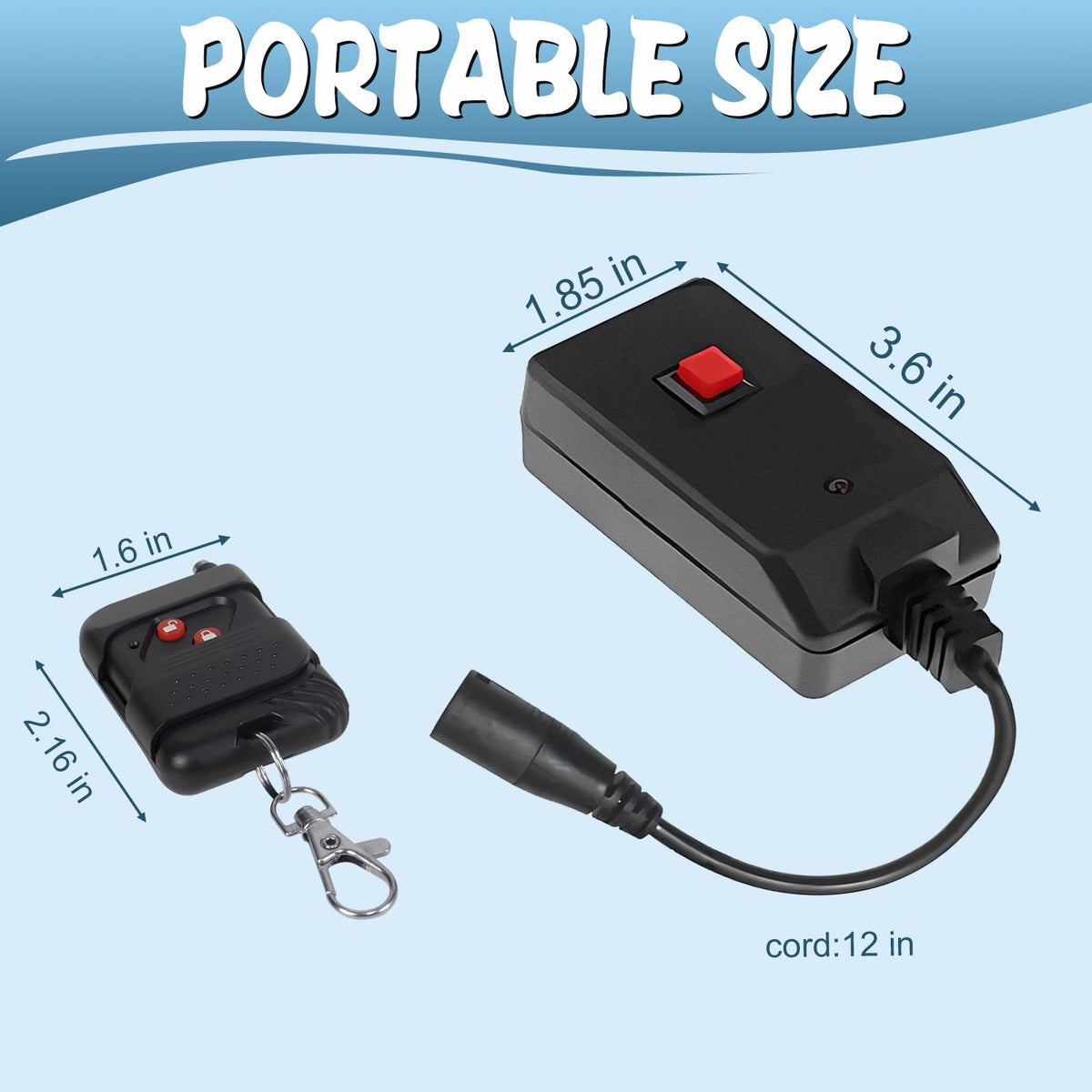 Fog Machine Remote Controller, Exclusively for 315MHz Frequency 400/500/900/1500W Fog Smoke Machine | 2-Key ON/OFF, 45ft Range, 3-Pin Manual Control (Verify Frequency Before Purchase)
