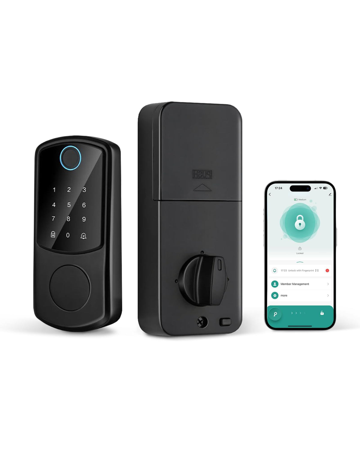 Keyless Touchscreen Deadbolt, 4-in-1 Access (Touchscreen)