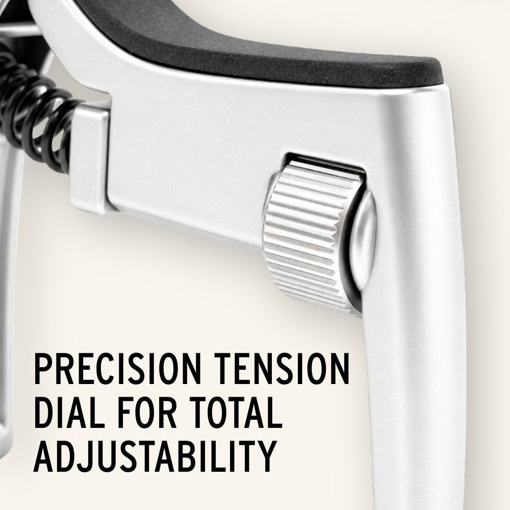 Stringjoy Sweetspot Buzz-Free Adjustable Tension Capo - Silver