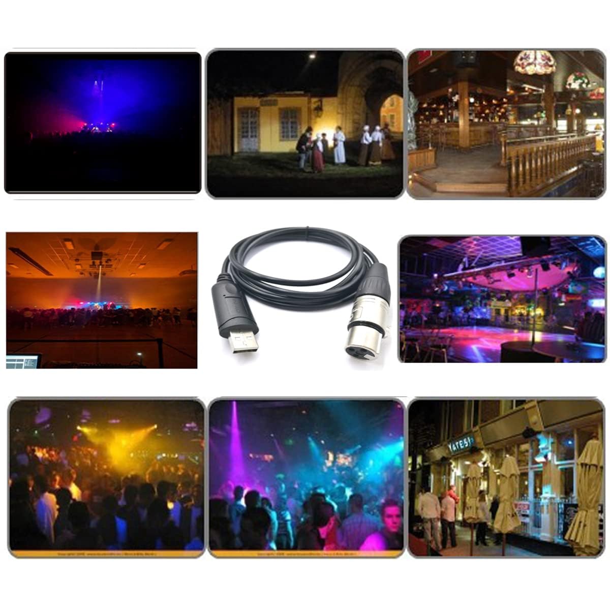 DSD TECH SH-RS09B USB to DMX Cable Support Freestyler, QLC+, Dmxcontrol, Lightkey, Lightjams, Soundswitch and Pi Open Lighting (1.8M/5.9FT)