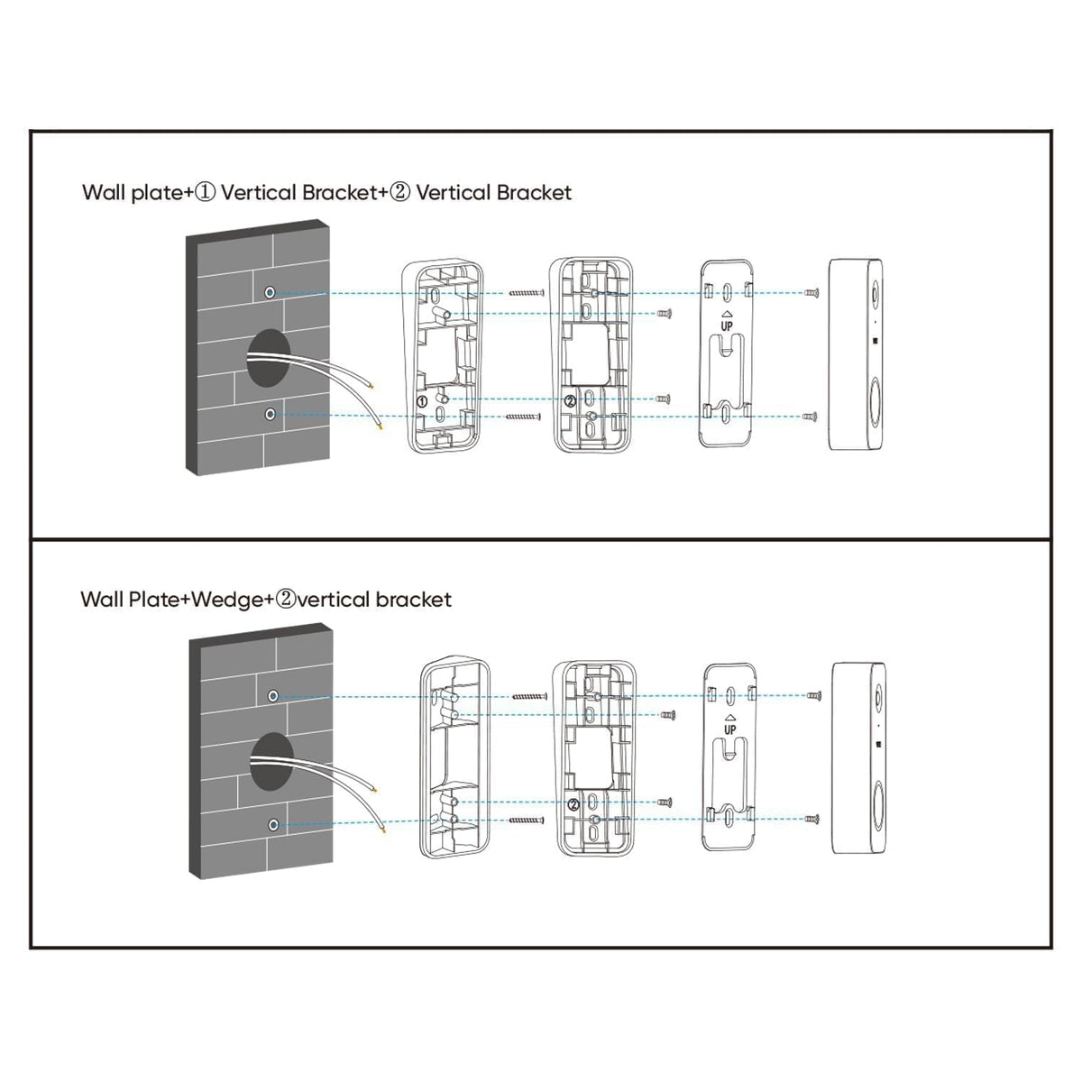 Wyze Lifestyle Video Doorbell v2 Replacement Wedge Kit