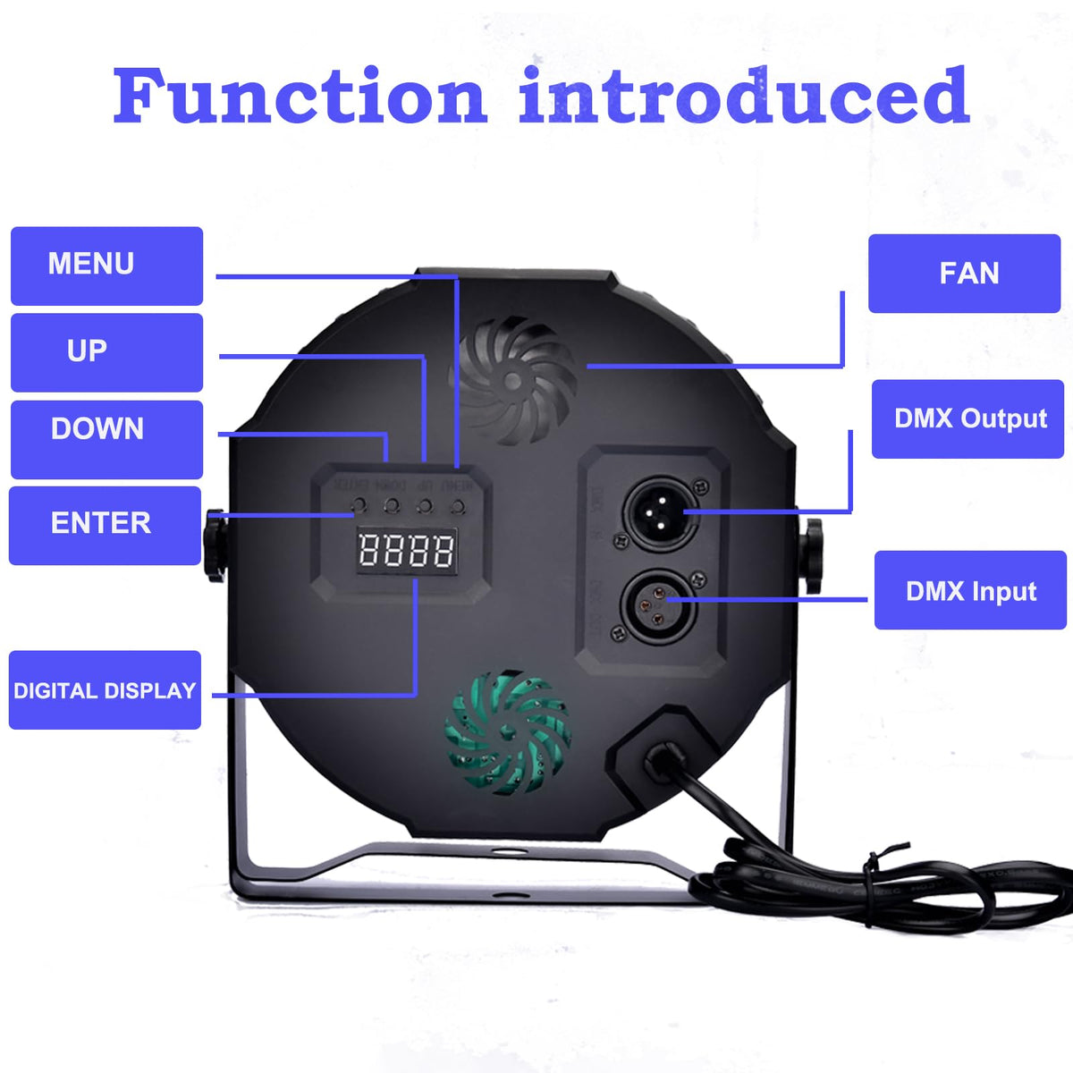 Stage Lights DJ Lights 36LED Par Lights - 4 Pack RGB Party Lights Uplights with Sound Activated Remote Control Stage Lighting for Disco Wedding Club Ba Christmas Party Lighting Outdoor