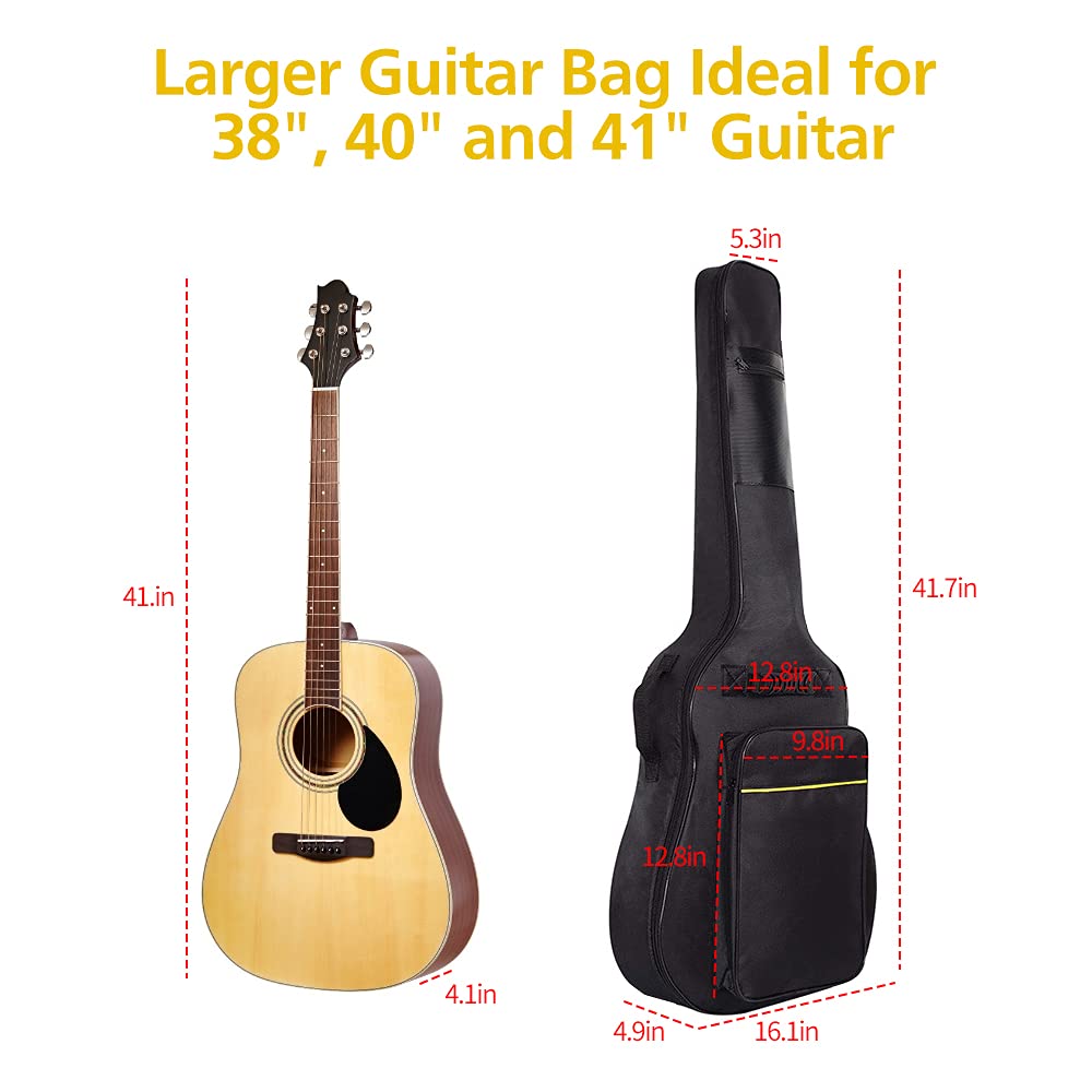 Mdvora 3 Pack Guitar Bags, 38-41 Inch Electric & Acoustic Guitar Case