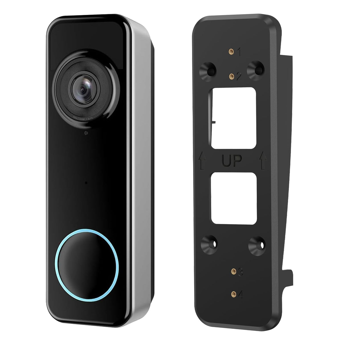 Vinyl Siding Mount for Wyze Doorbell Camera, Adjustable Angle Doorbell Wedge Corner Mounting Bracket Kit for Wyze Duo Cam Video Doorbell, Solve Siding Tilt Problem (4" Standard Vinyl Siding Only)
