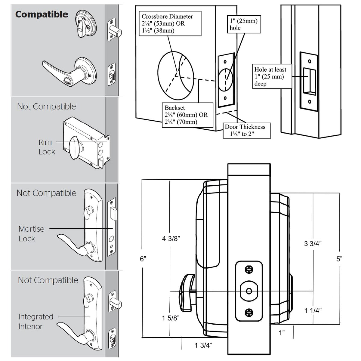 Smart Deadbolt Lock, SCYAN D1 Deadbolt with Touchscreen Keypad, Keyless Entry Door Lock, Auto Locking, for Home, Airbnb, Rental House (Aged Bronze)