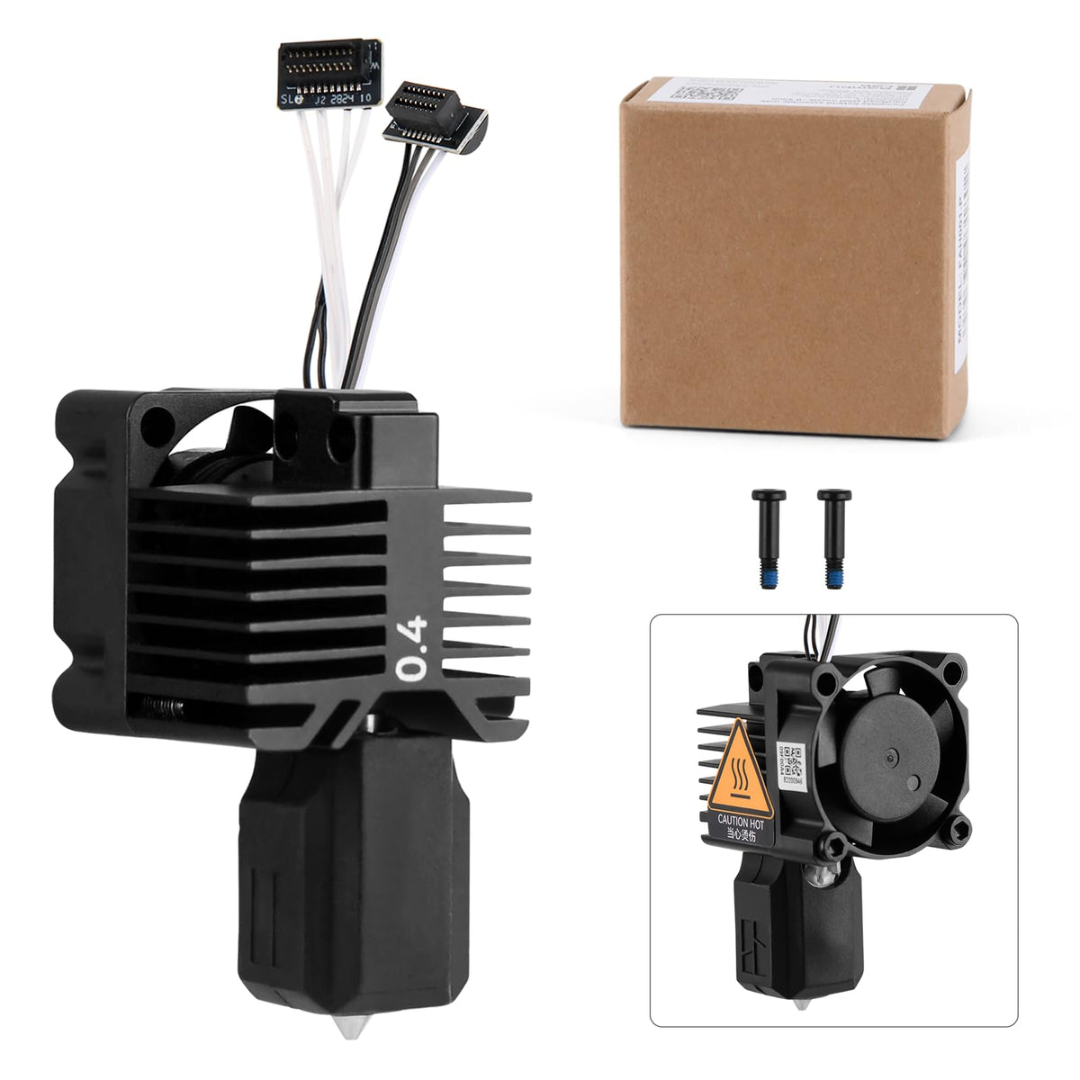 ENOMAKER P1P,P1S Hotend Complete Kit,Hardened Steel 0.4mm Nozzle