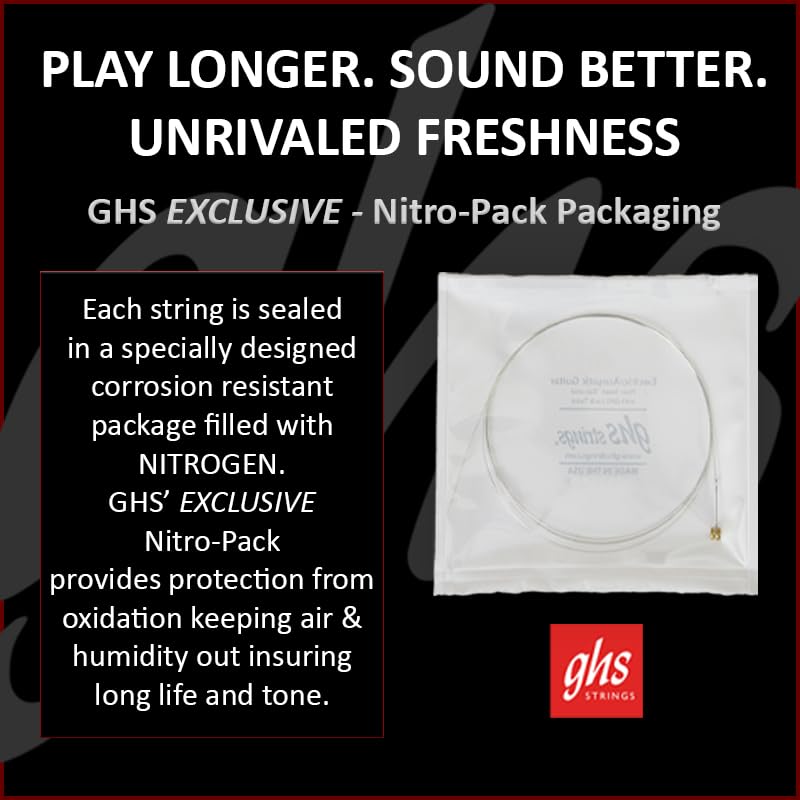 GHS Strings, GBXL Boomers, Nickel Plated Steel Electric Guitar Strings, Legendary Strength, Consistent Intonation, Long Lasting Brightness, Tone & Sustain. For 6-String Guitar, 9-42 XLT Gauge, 6 Pack