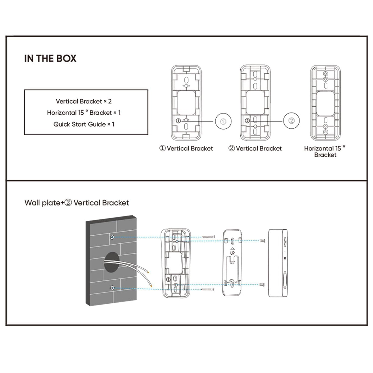 Wyze Lifestyle Video Doorbell v2 Replacement Wedge Kit