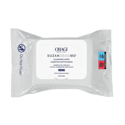 Obagi Medical On the Go Cleansing and Makeup Removing Wipes, 25 Count