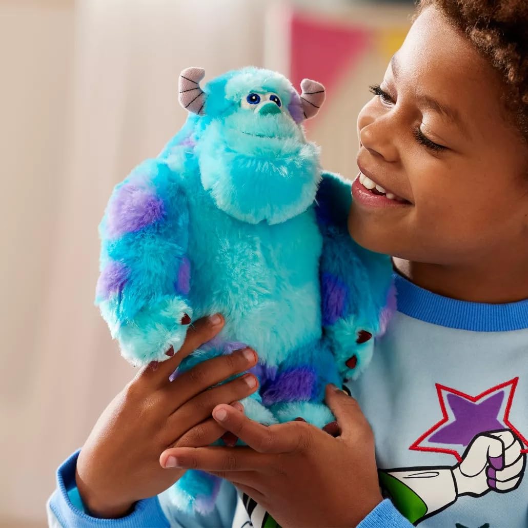 Disney Store Official Sulley Medium Soft Toy for Kids, Cuddly Character with Fuzzy Texture and Embroidered Details, Disney Plushy Suitable for All Ages