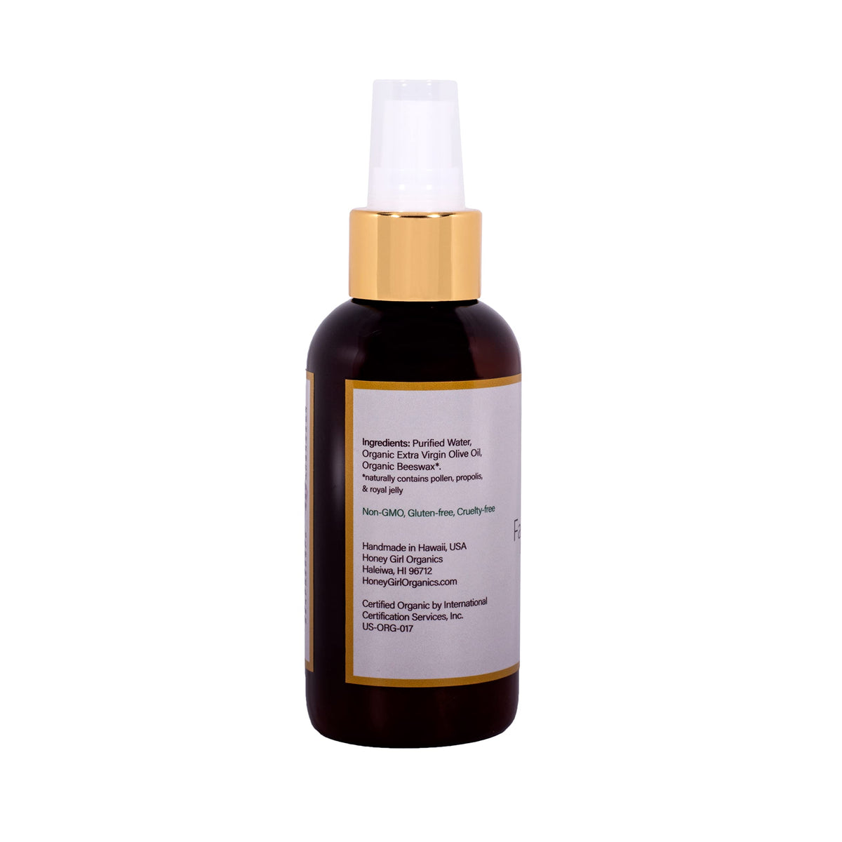 Honey Girl Organics USDA Certified Organic Facial Cleanser and Makeup Remover Extra Sensitive w/Beeswax. Naturally contains Pollen, Propolis, Royal Jelly. 4 Fl Oz