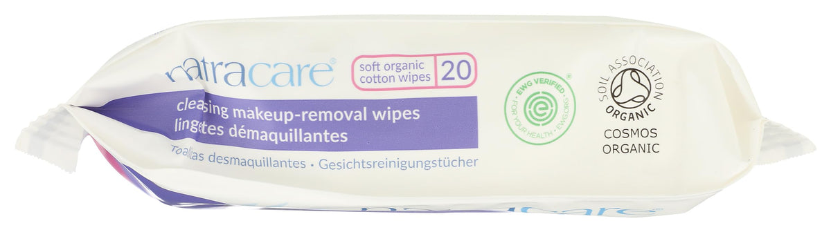 Natracare Cleansing Make Up Removal Wipes Sensitive Skin 20 Per Pack
