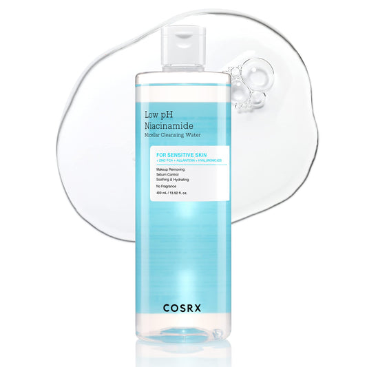 COSRX Low pH Niacinamide Cleansing Water for Sensitive Skin, 13.52 fl.oz