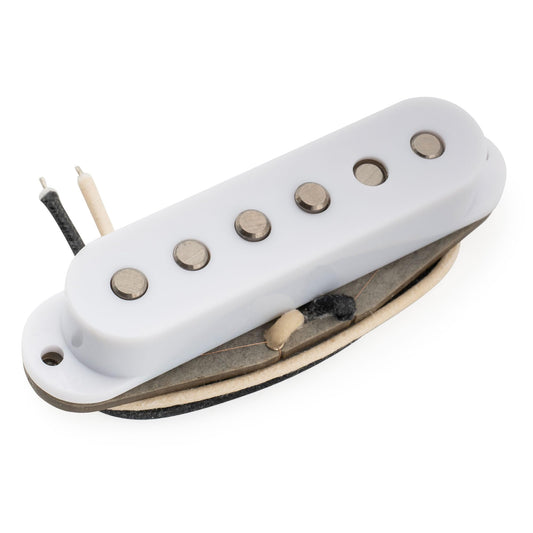 Musiclily Pro ST-FAT60S Staggered Alnico 2 Single Coil Bridge Pickup White