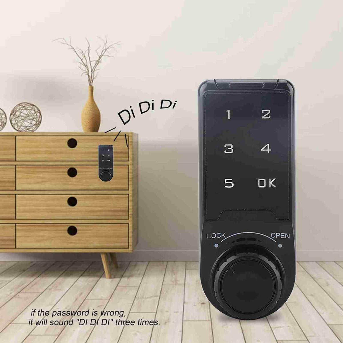 Rcniso Smart Deadbolt Lock, ABS Touch Keypad Lock Short Appearance Wide Application for Agent (Installation Size L=30)