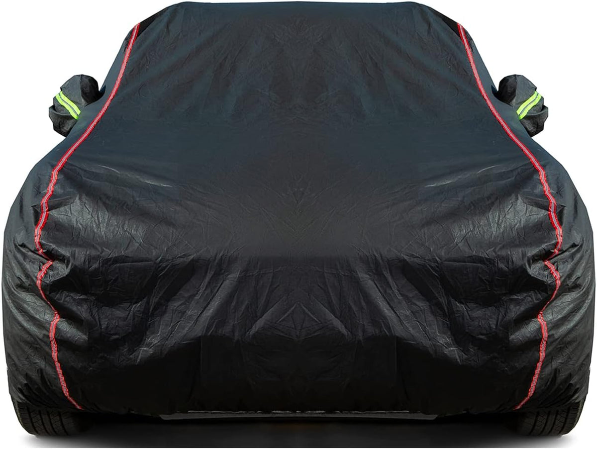 Breathable New Material, Waterproof Car Cover, Locks and Zipper Doors, Sunscreen Waterproof UV Prevention Snowproof Wind and Windproof,Suitable for Indoor Outdoor,for Sedan (Up to 181")