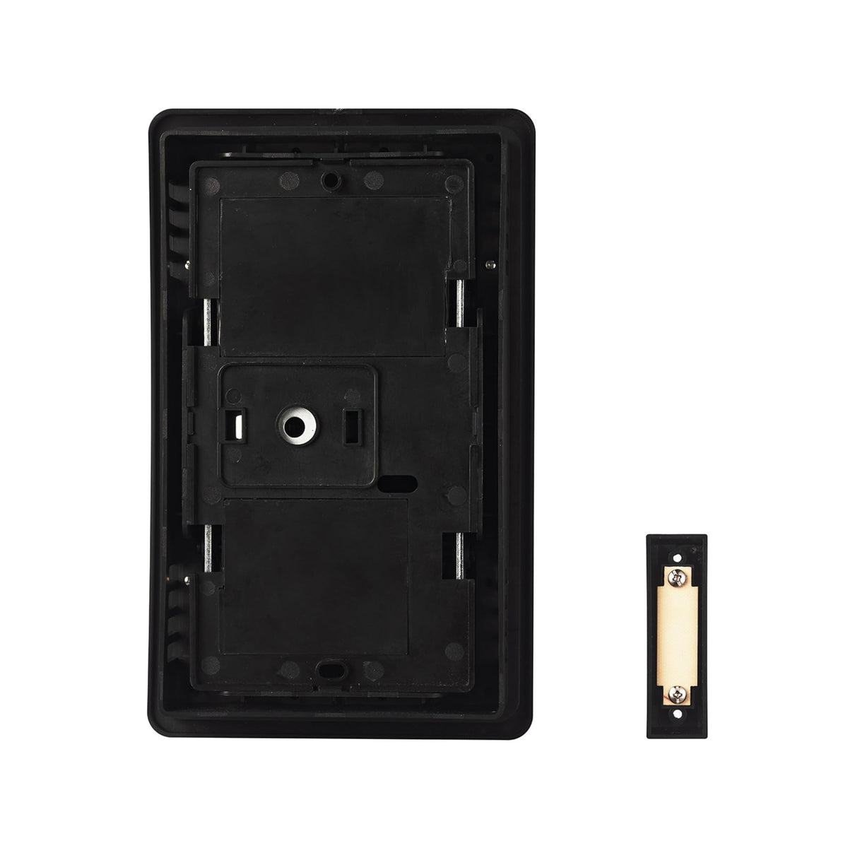 Heath Zenith Wired Mechanical Doorbell Chime Kit, 2-Melody Ding-Dong or Ding, Lighted Push Button, Black Plastic, Hardwired, 85dB, 18000204