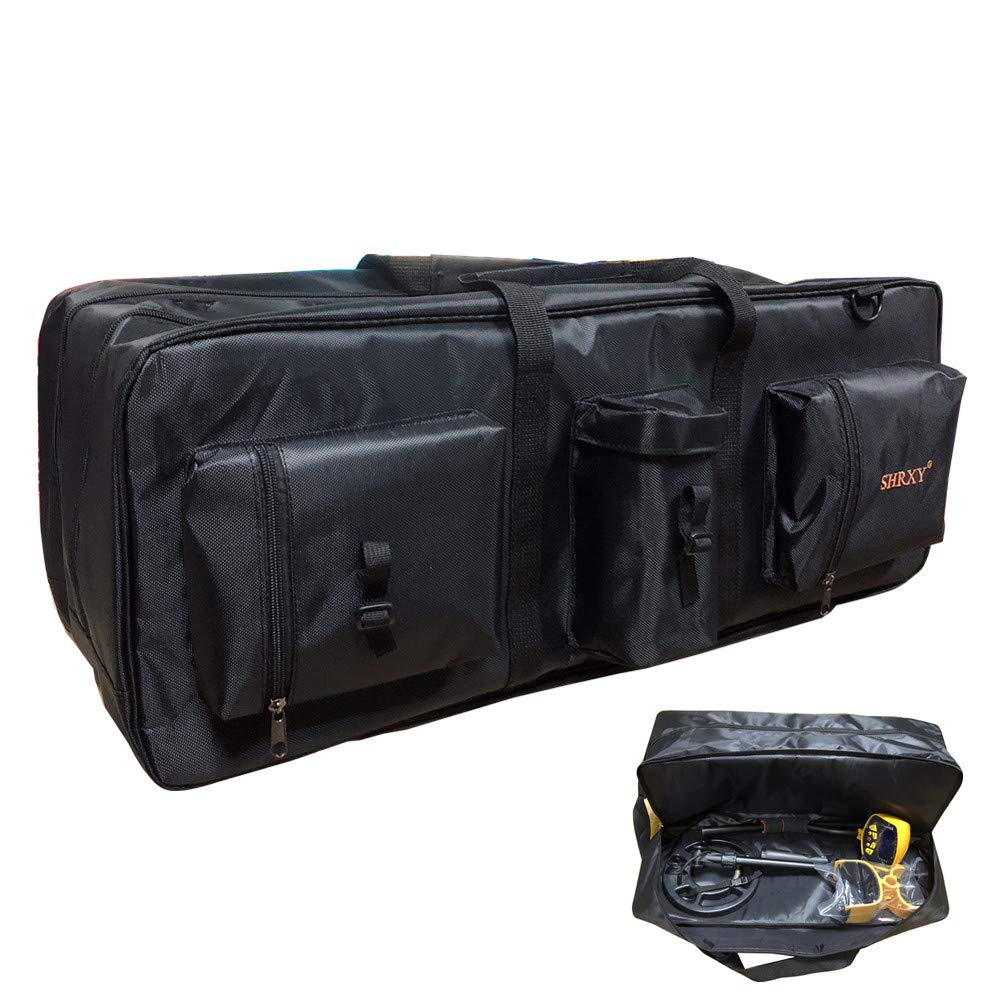 shrxy Metal Detector Carry Bag Portable Waterproof Canvas Storage Bag Double-layer Carry Tools Organizer Backpack for Metal Detecting