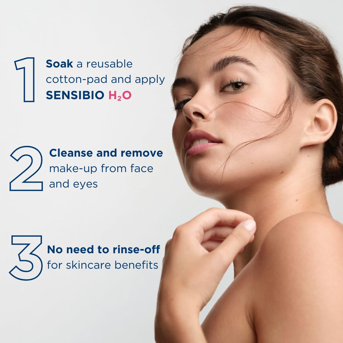 Bioderma Sensibio H2O Micellar Water, Makeup Remover Cleanser, Gentle for Skin, Fragrance-Free & Alcohol-Free, Gentle Face Cleanser for Sensitive Skin, 8.4 Fl Oz