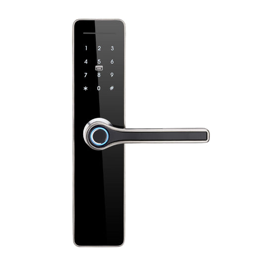 HAIFUAN 5800 Digital Door Lock, Made of Stainless Steel 304, Unlock with Fingerprint, Code, Card,Key, V2.0 (HFA5800-R)