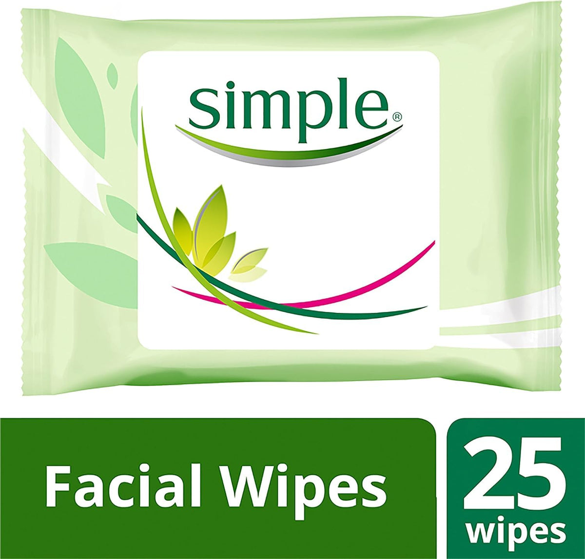 Simple Cleansing Facial Wipes 25 Count (Pack of 6)