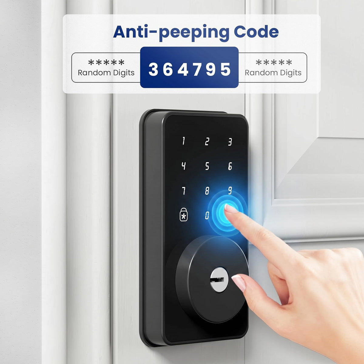 Keyless Entry Door Lock with Keypad, Biquole Smart Deadbolt Lock