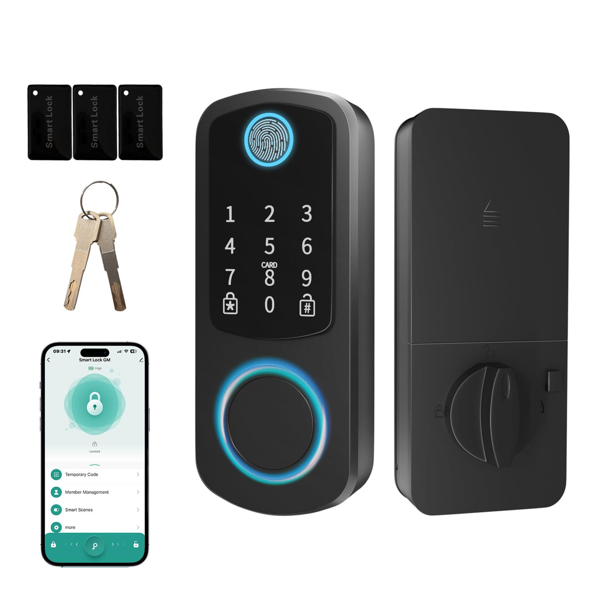 Bextgoo Smart Door Locks for Front Door Keyless Entry Fingerprint Door Lock