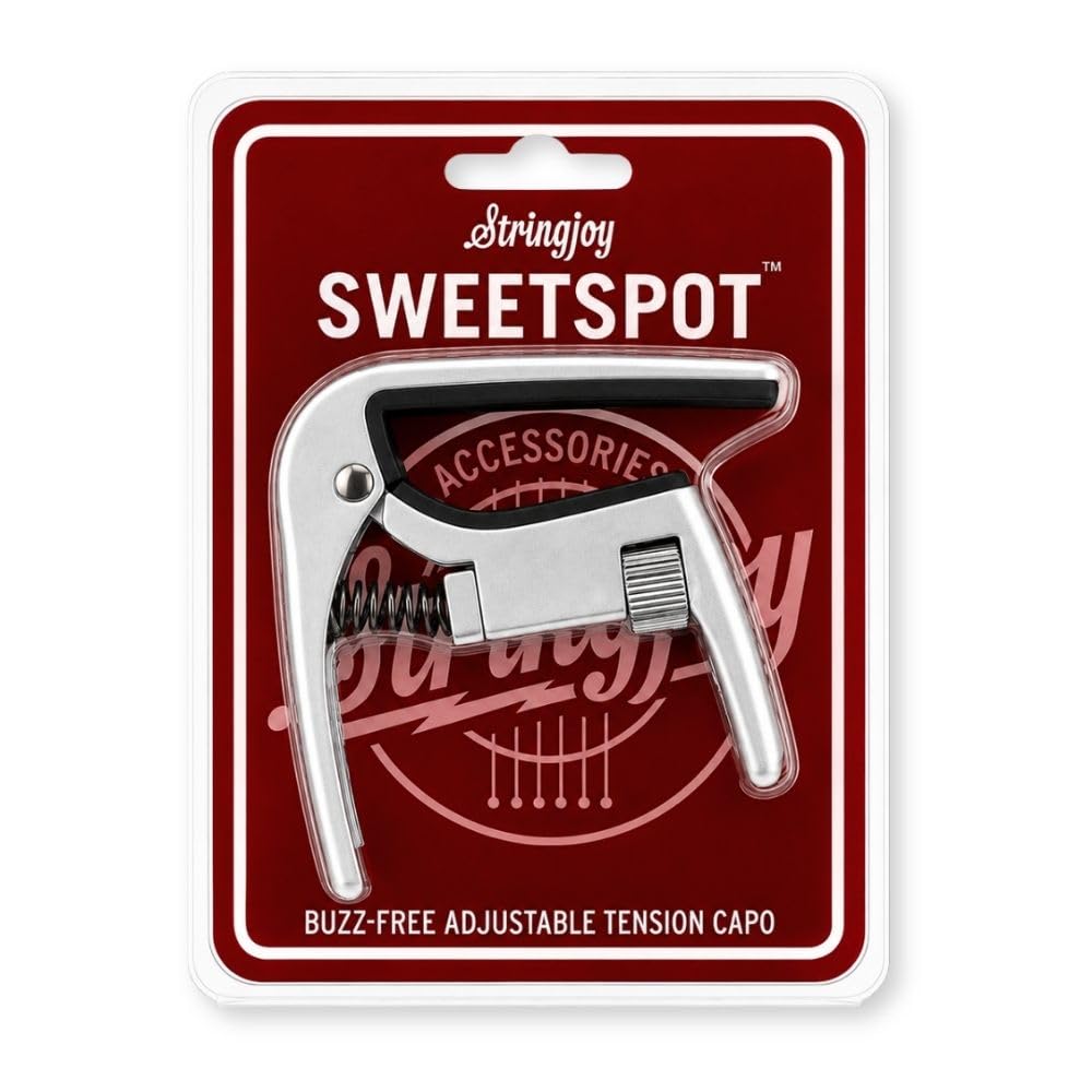 Stringjoy Sweetspot Buzz-Free Adjustable Tension Capo - Silver