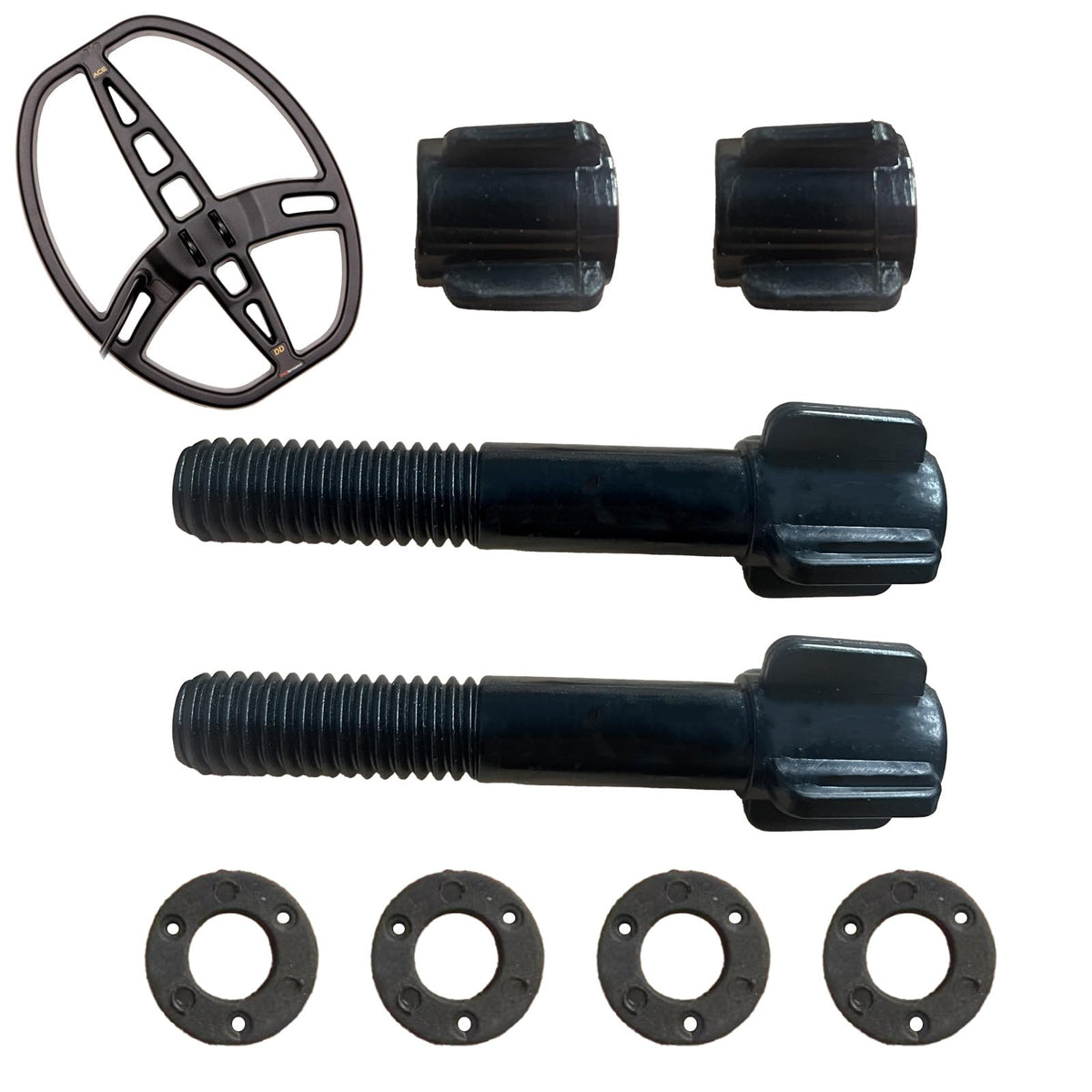 Zorvayne 2 Sets Screws for Garrett Coil Replacement Set Metal Detector Accessories