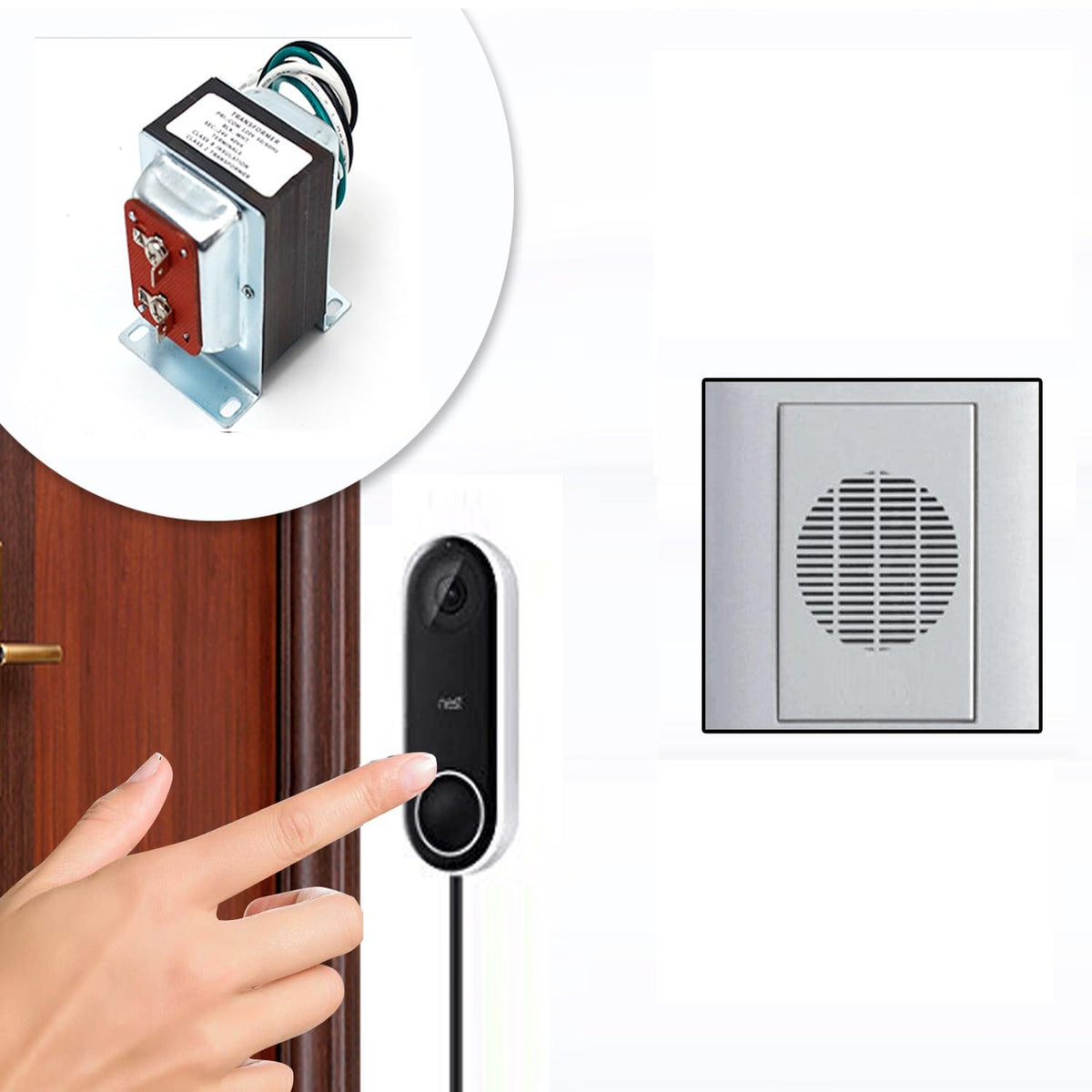 16V 30VA Doorbell Transformer for Ring Video Doorbells