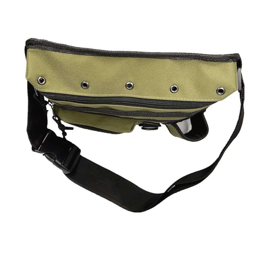 shrxy Metal Detecting Finds Bag Waist Digger Pouch Tools Bag for PinPointer Garrett Detector Xp ProPointer Accessories (Grassgreen)