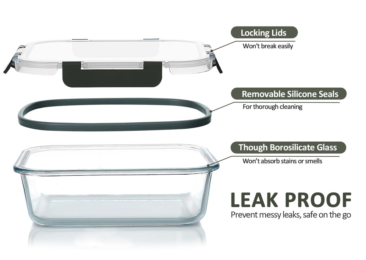 MCIRCO Glass Food Storage Containers