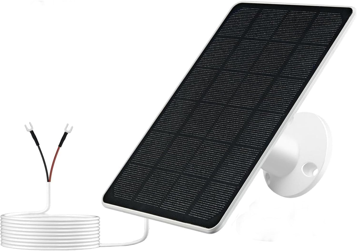 Solar Panel Charger Compatible with Ring Video Doorbell 3/3+/4, Battery Video Doorbell Plus, 13.2ft Waterproof Charging Cable, 360°Adjustable Mount,5W 5V, 7.5 * 6.4" (1)