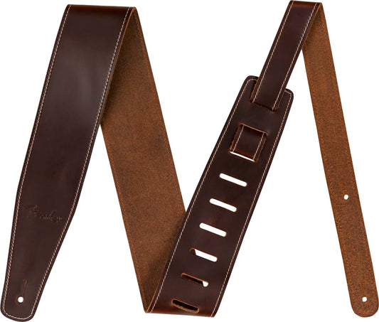 Fender Broken-In Leather Guitar Strap, 2.5in, Brown