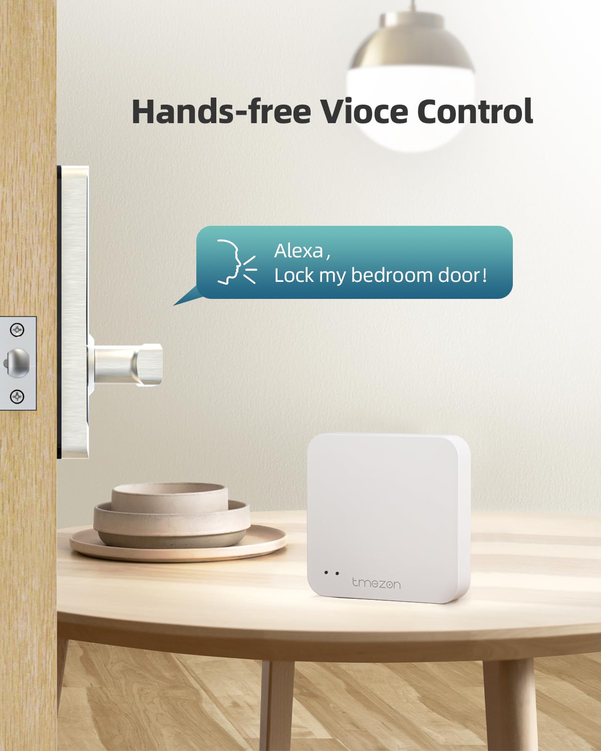 TMEZON Smart Lock Wi-Fi Gateway,Paired with Smart Door Lock to Realize APP Remote Control, Compatible with TUYA APP (Model: H2 /T8)