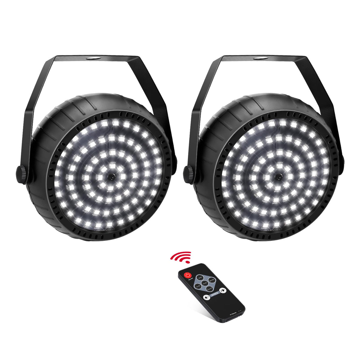 Telbum White Strobe Lights Halloween Super Bright 78 LEDs Strobe Light for Parties Sound Activated Mini DJ Strobe Light with Remote Control, Best for Room Stage Party Dance Wedding
