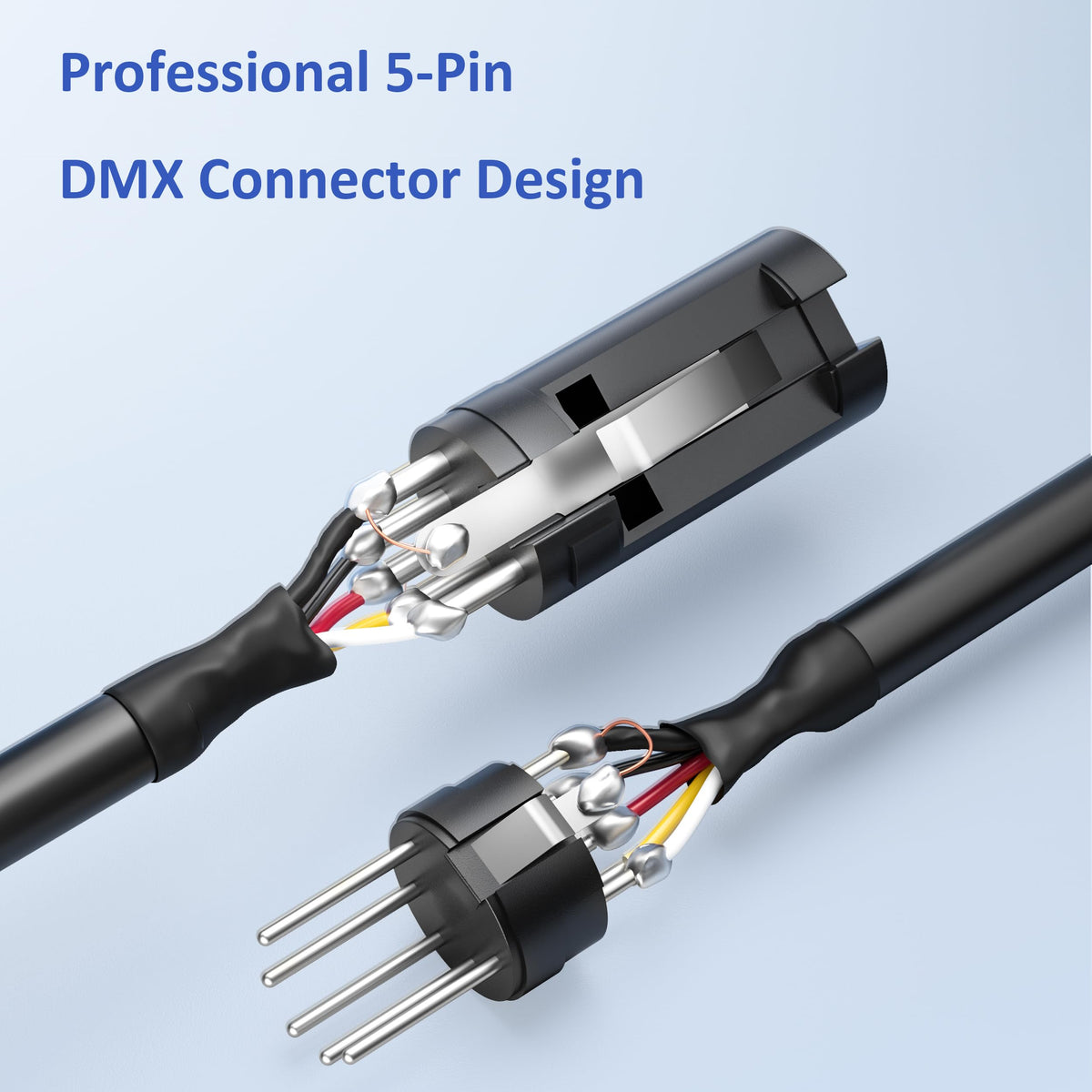 SMALL-EYE 5 Pin DMX Cables 6 ft 1-Pack, 4-Core Male to Female
