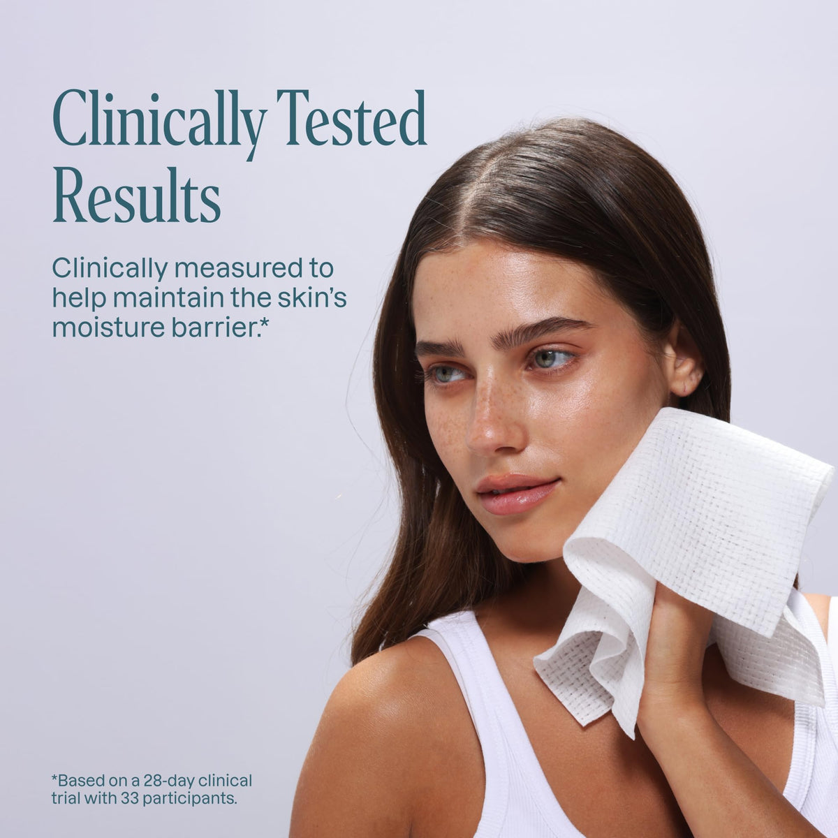 Cliganic Face Towels XL, Disposable Makeup Remover, Soft Dry Wipes, 100 ct
