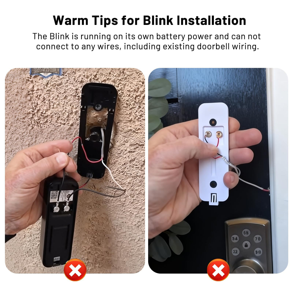 Besimlive Wireless Doorbell Chime Receiver Extender for Blink Video Doorbell - Compatible with Blink Video Doorbell -Upgraded Loud & Clear (1 Video Doorbell Extender 2 Receiver）