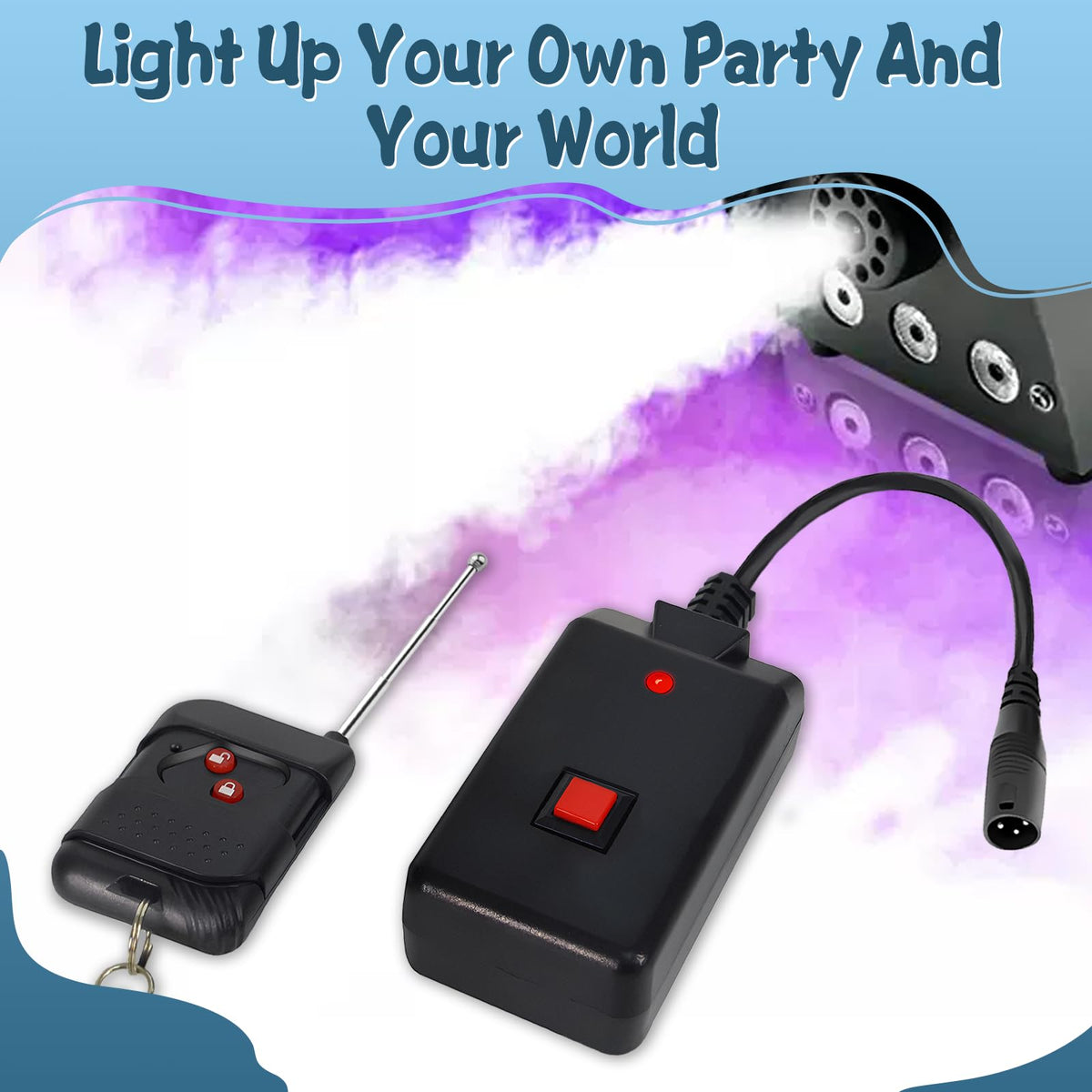 Fog Machine Remote Controller, Exclusively for 315MHz Frequency 400/500/900/1500W Fog Smoke Machine | 2-Key ON/OFF, 45ft Range, 3-Pin Manual Control (Verify Frequency Before Purchase)