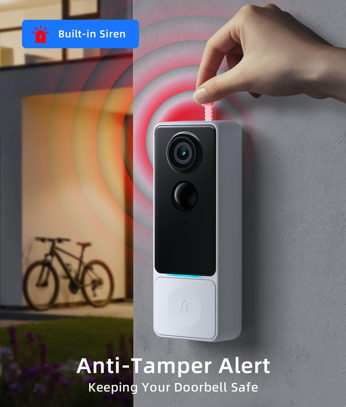 Andyssey Video Doorbell Camera Wireless 3MP HD, Free Human Motion Detection