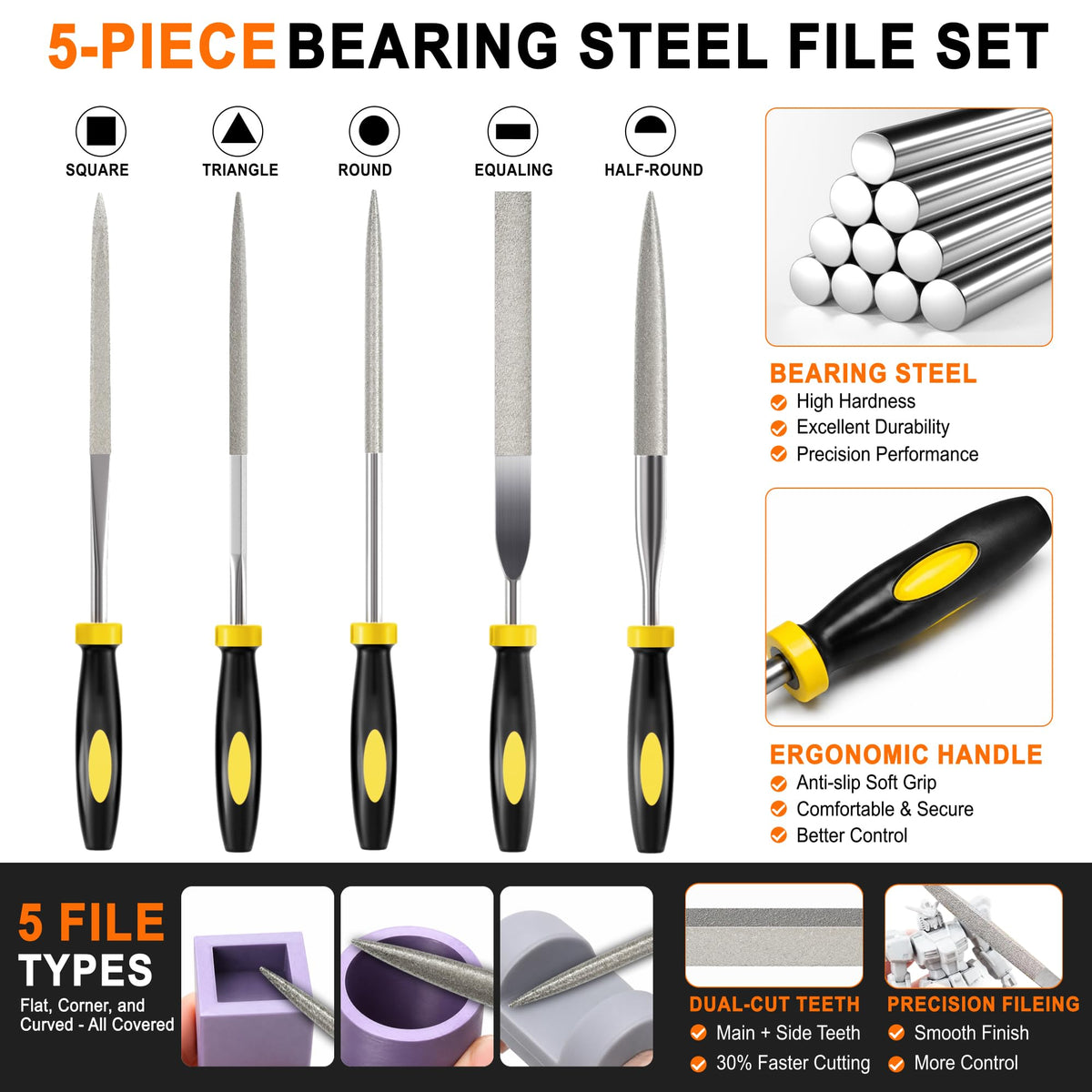 READAEER 3D Printer Tools Kit with Storage Case, 91pcs 3D Printer Accessories Including Deburring Tool, Nozzle Cleaning Tool, Metal Files, Removing Scrapers, Hand Drill for Bambu Lab, Ender 3 etc.