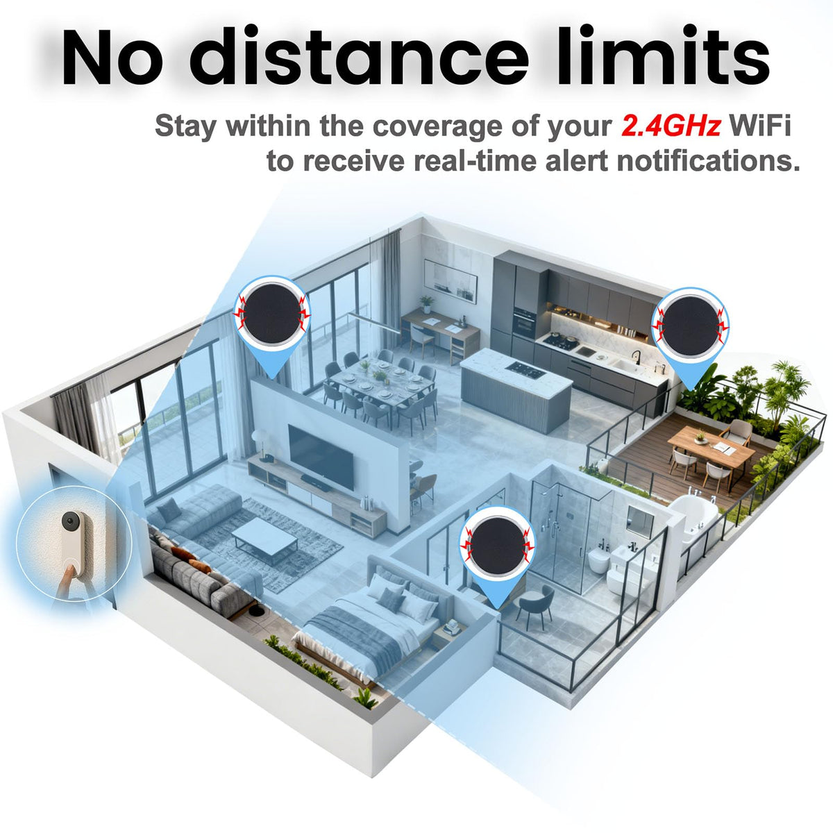 Smart Wi-Fi Wireless Doorbell Chime