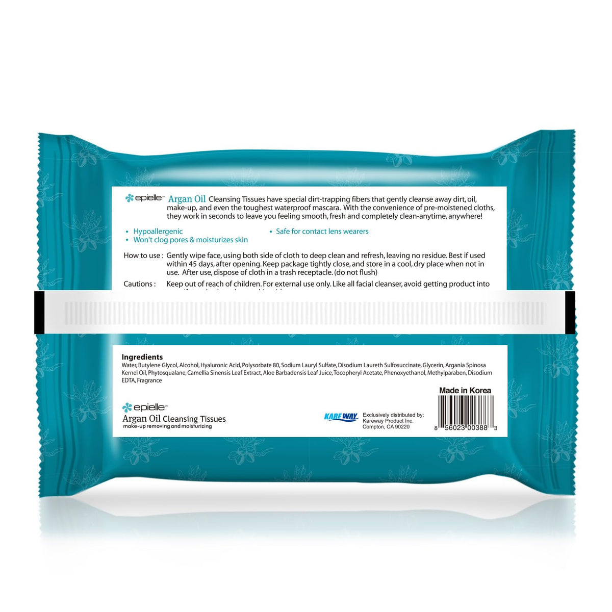 Epielle Makeup Remover Wipes, Remove Waterproof Mascara, Gentle Daily Facial Cleanser Towelettes with Collagen, Cucumber & Argan Oil, Stocking Stuffers, 60 Count (Pack of 4)