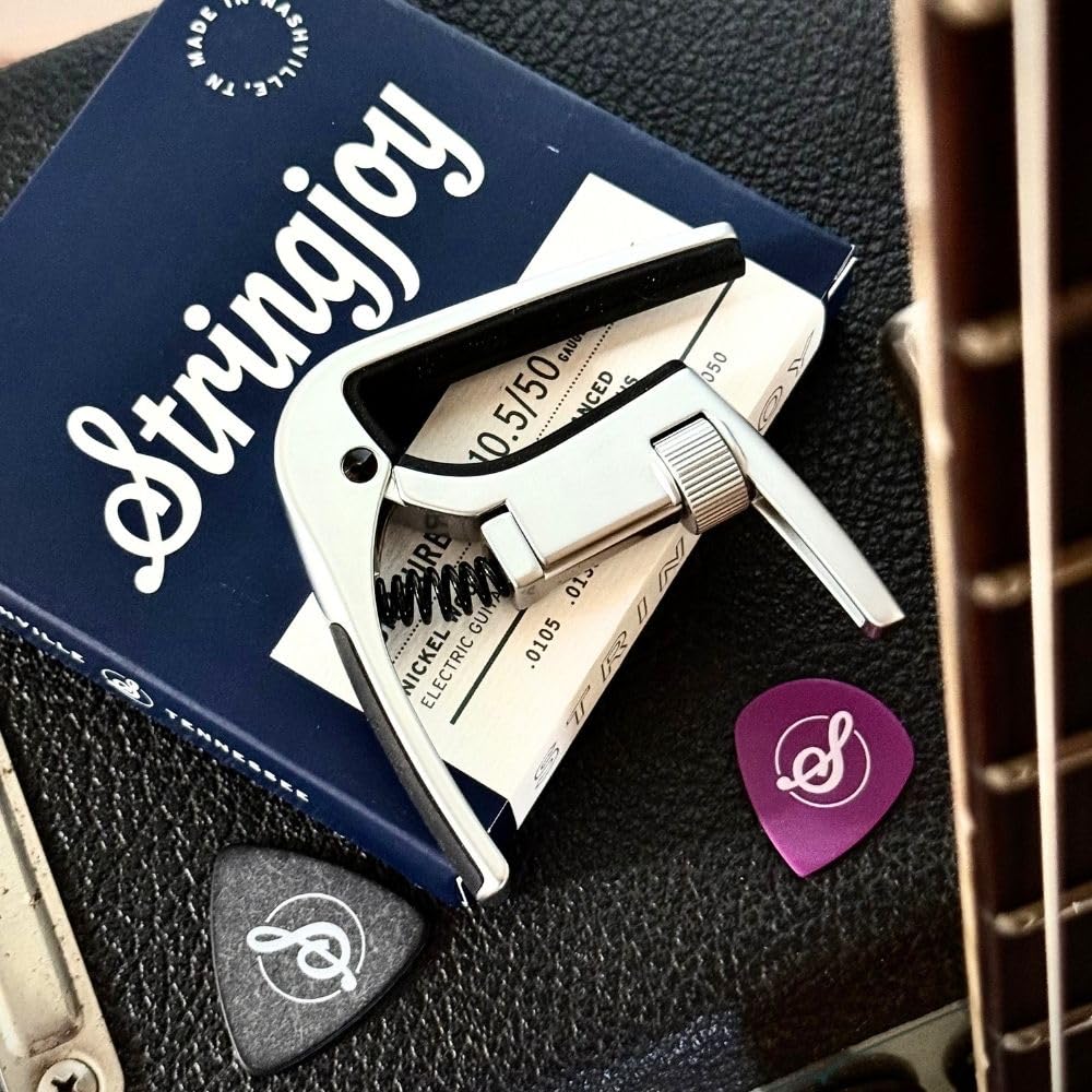 Stringjoy Sweetspot Buzz-Free Adjustable Tension Capo - Silver