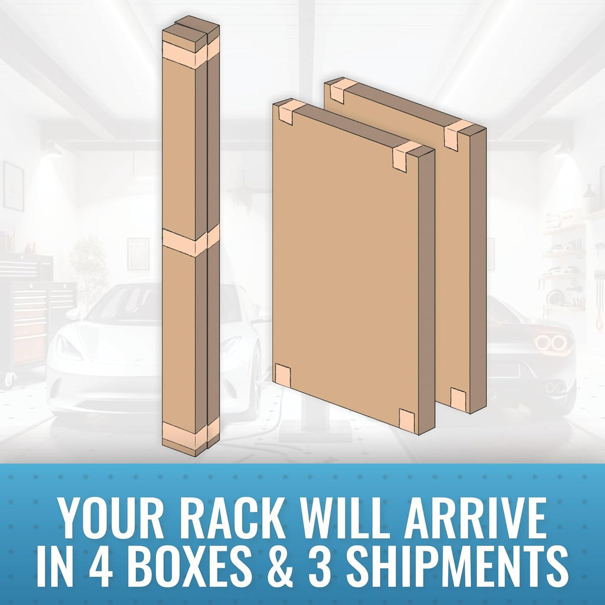 2-Pack 4 x 8 MonsterRax Overhead Garage Storage Rack, Ceiling Racks for Garage, Organization Shelving, Adjustable Hanging Shelf, Grey, 24"-45" Height Adjustment