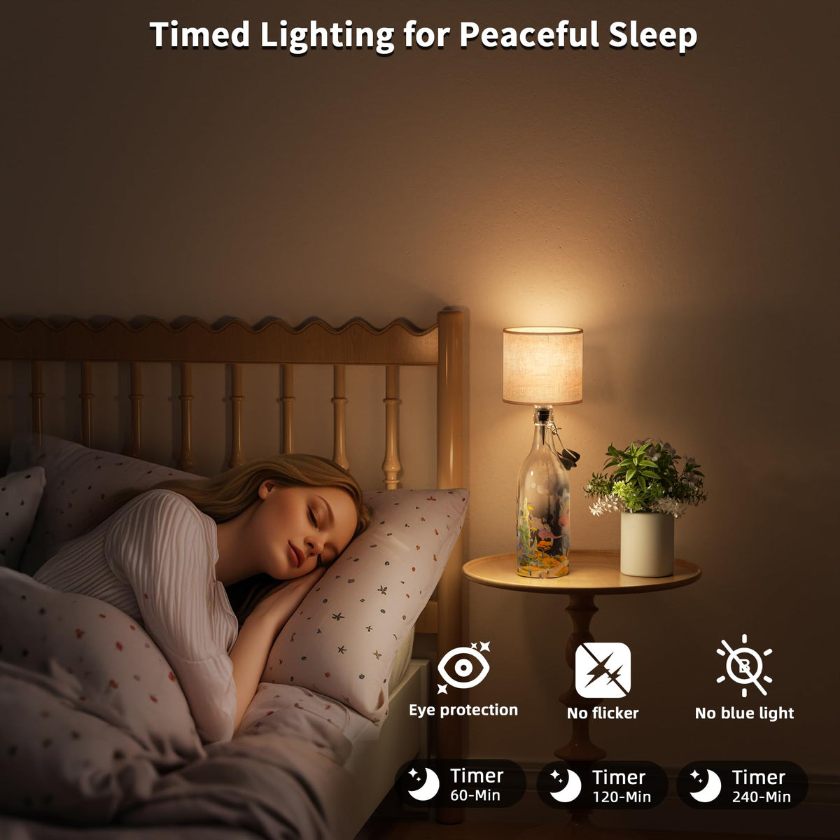 Wireless Wine Bottle Lamp Shade - Remote RGB Bottle Light Rechargeable 2Pcs